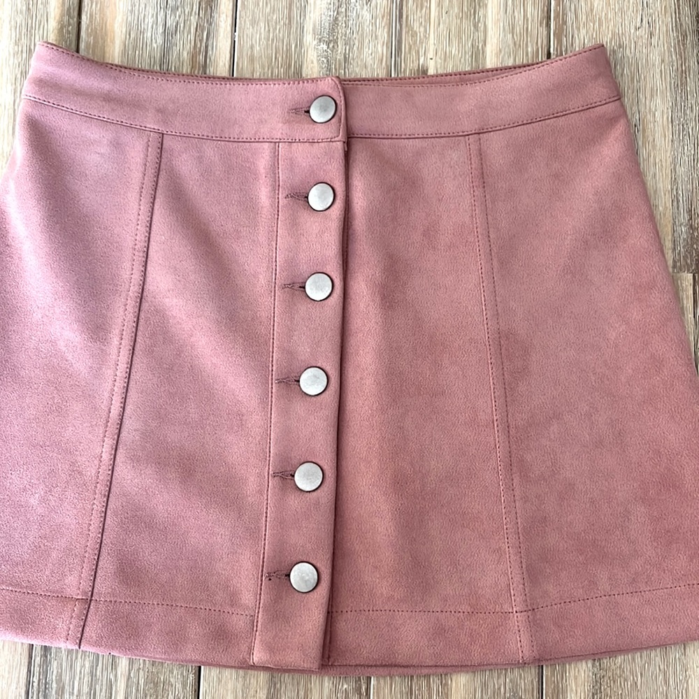 F21 faux suede skirt